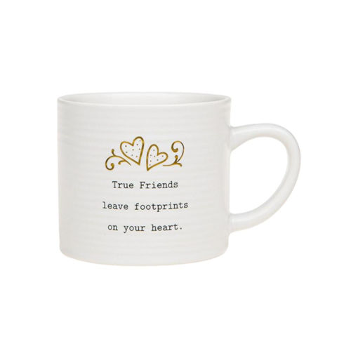 Picture of THOUGHTFUL WORDS TRUE FRIENDS MUG WHITE
